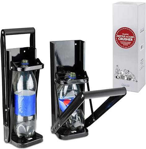 Froster Aplastador de Latas y Botellas, Prensa Grande para Aplastar Botellas de Plástico 0,5-2 l, Latas de Aluminio, y Envases de Cartón