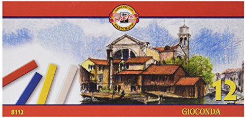 KOH-I-NOOR GIOCONDA 8112 Harte Künstler-Pastellkreiden, für die Schule (12 Stück)