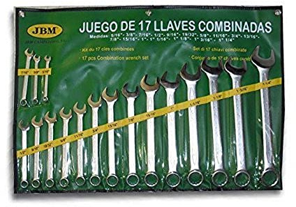JBM 51890 - Pack de 17 Llaves combinadas en Pulgada