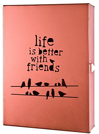 HAKU Boîte à clés, Porte-clés, Organiseur de clés, Armoire à clés, cuivre, métal - Dimensions : L 18 x H 25 x P 5 cm Style : Moderne
