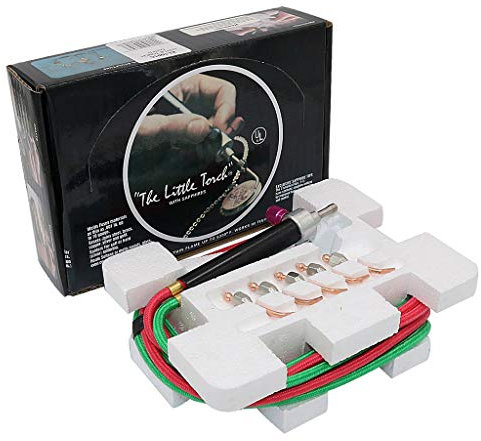 BIlinli 1Set The Little Torch Torcia Portatile per Saldatura ad Ossigeno in acetilene Mini Torcia per Saldatura a Gas Strumenti per la creazione di Gioielli