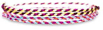 Made by Nami Boho Surfer-Armband 2-er Set Damen & Herren - Handmade Strand Festival Accessoires - 100% Wasserfest & Verstellbar - Freundschaftsarmbänder geflochten Mädchen Stoff-Armband