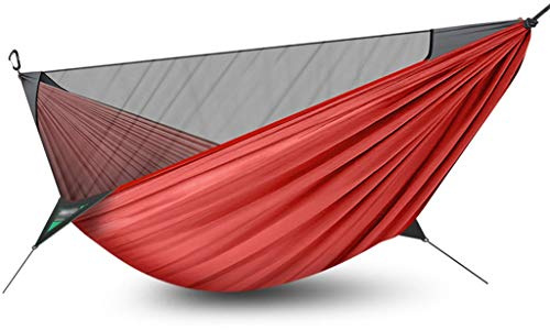 zxb-shop Swings Single Double Outdoor Portable Hammock Swing Net Cover Tent Camping Indoor and Outdoor Hanging Chair Swing 110.2x55.1 Inches (4 Colors) Swing Outside Toys (Color : B)