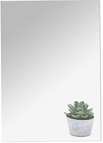 DARENYI Wall Mirror 40 x 30cm Self Adhesive Removable Frameless Large Stick On Mirror for Bathroom, Bedroom, Living Room, Wardrobe