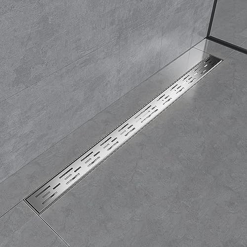 EMKE FD1100BN Canaleta de Ducha, Acero Inoxidable Cepillado, 100cm