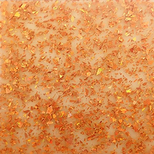 Rich Gold Transparent Chunky Glitter Cast Acrylplatte (3 mm dick)