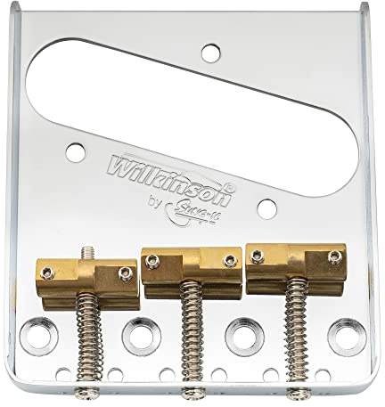 Wilkinson WTB Vintage TL Steg 3 Kompensiert Messing Saitenreiter Chrom | für Tele Style E-Gitarre