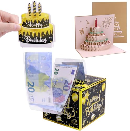 Meetory Lustige Geburtstagskarte - Überraschungsbox geschenkbox Geldgeschenke Geburtstag mit 3D Pop Up GeburtstagGrußkarten, Überraschungsbox Geburtstag für Ihre Familie, Freunde