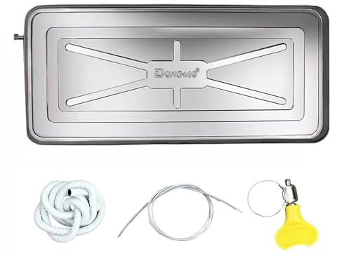 GMBAYUE Vassoio antigoccia per condizionatore d'aria, vasca di scarico della condensa in acciaio inox, vassoio antigoccia per acqua condizionata e mini unità split (colore: 3-5P, dimensioni: tubo