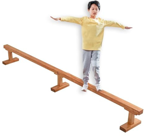 Schwebebalken Hölzerne Schwebebalken Für Kinder/ Gymnastik Zu Hause, Extra-fest 59 79 118 Zoll Lang Boden Laufbalken, Antirutsch Gymnastikgeräte, Belastung 198lbs(Size:300cm(118.1in) long/15cm(5.9in)