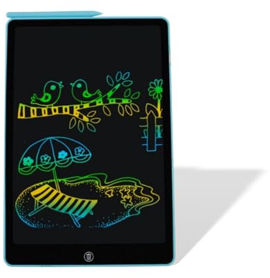 LCD Writing Tablet, 16 in Double Display Digital Notebook, Electronic Drawing Pads with Pen, Used Writing Board Pad for School Office Home, Christmas Birthday Gifts (Blue)