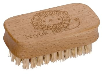 Niyok Spazzola per lavaggio a mano per bambini, spazzola per unghie in legno con setole naturali morbide (vegano), spazzola di lavaggio di alta qualità per una pulizia profonda, spazzola per