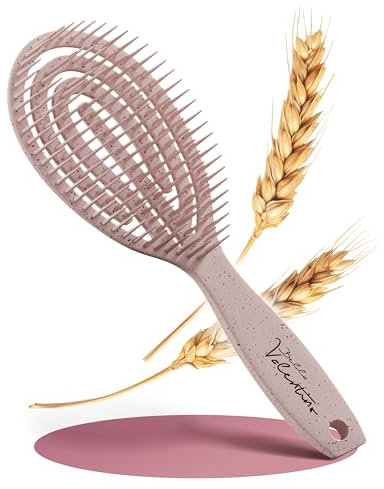 BellaValentino Haarbürste ohne Ziepen – Entwirrbürste für Damen, Herren & Kinder – Detangler Bürste – Perfekt für Locken, lange, kurze & nasse Haare – Nachhaltige Haarpflege – hitzebeständig