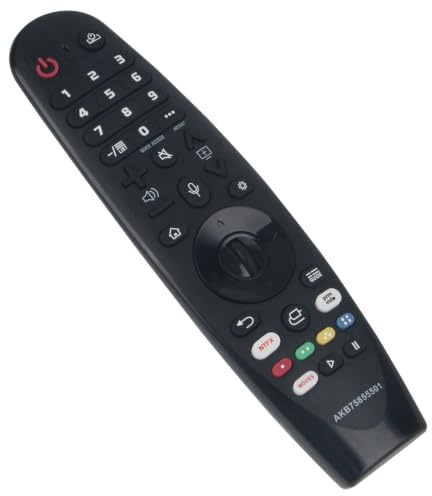 Telecomando vocale di ricambio applicabile per Smart TV Antteq da 25 pollici/32 pollici/42 pollici/43 pollici/50 pollici Smart TV WebOS, telecomando vocale magico, televisori neri 2024