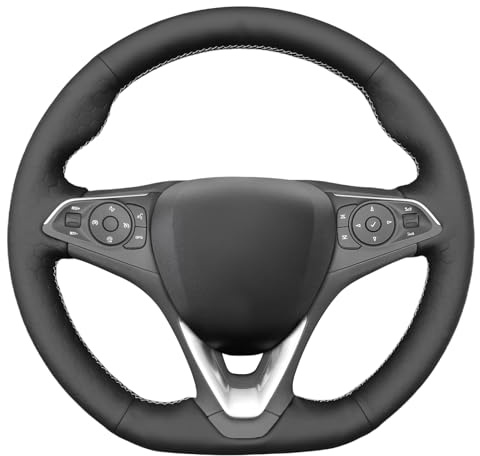 MEWANT Passgenauer Lenkradbezug zum Nähen für Opel Astra | Kompatibel mit Opel Astra (K) / Combo / Corsa (E|F) / Grandland X / Insignia (CT) B Atmungsaktiv Für Beheizte Lenkräder