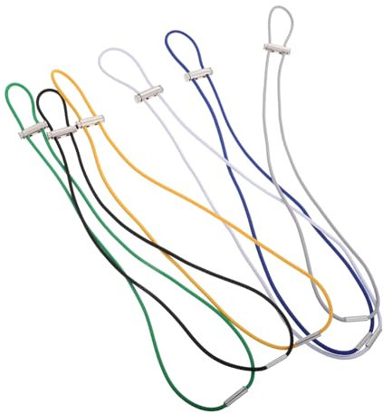 MOLUCKFU 6pcs Adjustable Elastic Trash Can Bands Rubber Liner Bag Holder Loop for Household Waste Bin, 70cm Straps for Kitchen and Outdoor Garbage Can Fixing