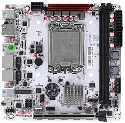 Q670 Plus vPro Carte mère NAS 8 baies compatible avec processeur 12/13/14 génération | 3 x M.2 NVMe | 2 x SFF-8643 | 2 ports réseau Intel 2,5 G avec 2 x SFF-8643 et JONSBO (Q670 vPro + JONSBO)