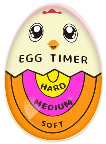 Lasubst Egg Timer for Boiling Eggs That Changes Color When Done, Orange