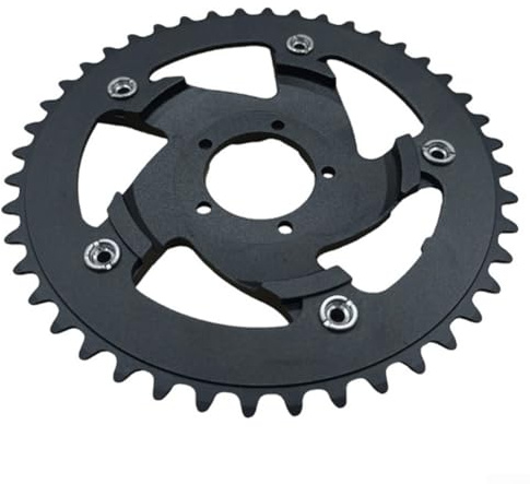 Aluminiumlegierung E-Bike Kettenblatt, E-Bike Kettenblatt 48t und Spider Adapter für Bafang für G320 Mittelmotor