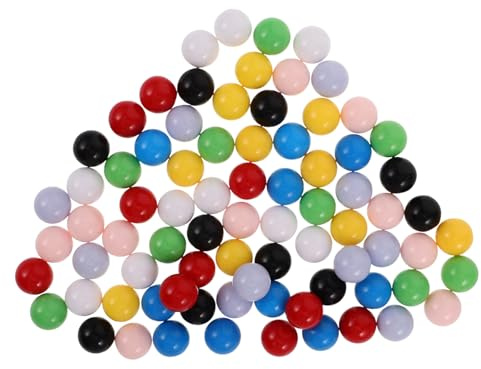 LRXIYODE 80 Palline di Marmo Solide da 12mm per Bambini Gioco Educativo in Plastica per Sviluppare Immaginazione Spaziale Giocattolo Affidabile per Casa e Scuola Stili multipli