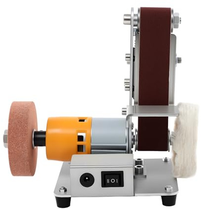 Genérico Lijadora De Banda Eléctrica De 7 Etapas, Pulidora De Velocidad Ajustable, Velocidad De 4000 A 9000 RPM, Motor De Doble Cojinete Totalmente De Cobre