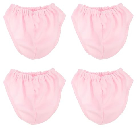 HEMOTON Lot de 4 Culottes pour Poupée 18 Pouces Mini-Culottes en Tissu Rose Accessoires de Poupée pour Jeux D’Habillage et sous-vêtements Décoratifs