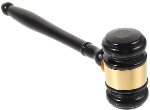 CALLARON Marteau de Juge en Bois Massif, Marteau de Vente aux Enchères Compact et Portable, Maillet en Bois à Poignée Confortable, Outil pour Juge et Commissaire-priseur, Accessoire