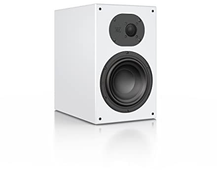 Nubert nuLine 34 | Weißer Regallautsprecher | 1 Stück Kompaktlautsprecher | Lautsprecher für Stereo | Heimkino & HiFi Qualität auf hohem Niveau | Passive Regalbox mit 2 Wege Technik Made in Germany