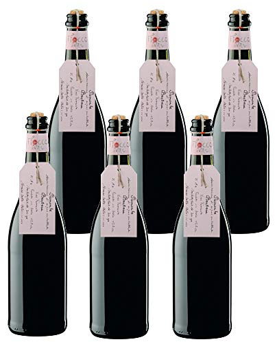 FIOCCO DI VITE Piemonte Doc Barbera Frizzante Fiocco Di Vite Vino Rosso Frizzante - 6 Bottiglie - 6x75cl
