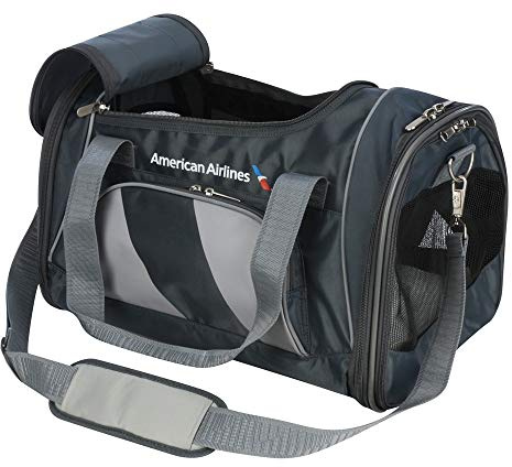 Sherpa American Airlines Tragetasche für Haustiere, von Fluggesellschaften zugelassen und garantiert an Bord, Anthrazit, Größe M