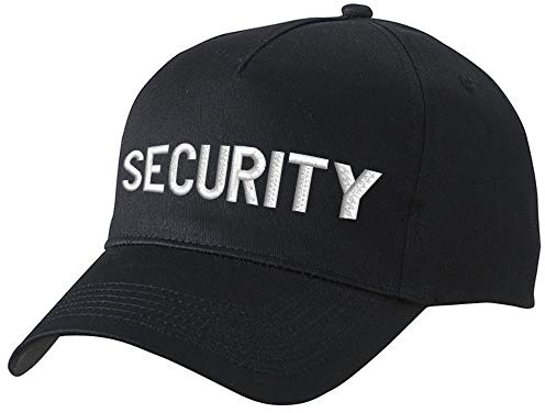 Nashville print factory Basecap bestickt mit SECURITY in weißer Schrift Mütze Stickerei