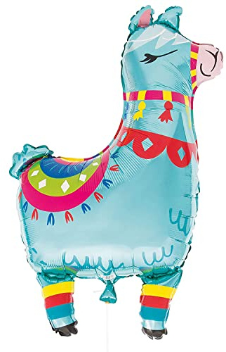 Unique Party 56601 35.75 Giant Foil Balloon | Pretty Multicolor Llama Design Party 1 Pc