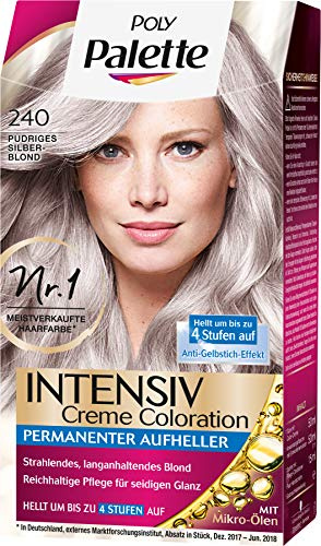 Poly Palette Intensiv Creme Coloration 240 Biondo argento cipria, confezione da 1 (1 x 115 ml)