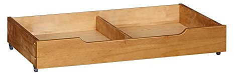 MUSEHOMEINC Unterbettkommode aus Massivholz mit 4 Rollen für Schlafzimmer, Unterbett-Organizer aus Holz, empfohlen für Queensize- und King-Size-Plattformbett