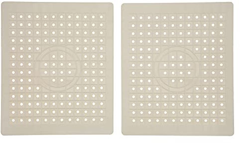 Alvinlite Spülbeckeneinlage, Eckig Spülbeckenmatte aus Gummi, Schützt das Spülbecken, 2 Stücke Spülmatte für Spülbecken, 25 x 30 cm