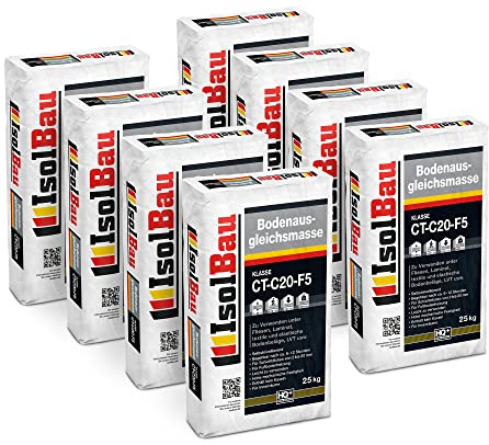 Isolbau Bodenausgleichsmasse 2-20mm CT-C20-F5-200 kg Selbstnivellierende Ausgleichsmasse für Bodenunterlagen im Innenbereich