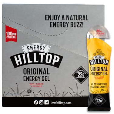 Hilltop Energy - Caffeinated Honey Energy Gel - Original With Caffeine - 12x30g