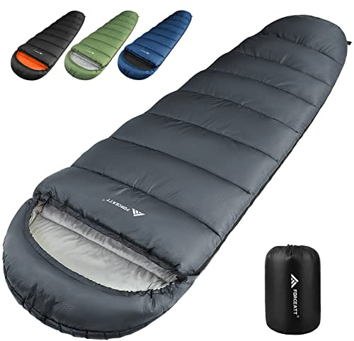 Forceatt Sacco a pelo, 5℃~15℃ 4 Stagioni sacco a pelo mummia invernale leggero (1600g), per campeggio, festival, viaggi, uso interno ed esterno