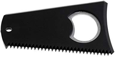 PAKLIF Schwarz Surfbrett Wax Comb Surfboard Longboard-Wachs-Remover Surfen Zubehör Wachs Reinigungswerkzeug mit Schlüsselloch