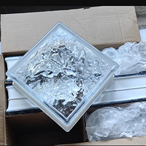 ZAQYCM Paves de Vidrio, Bloque de Vidrio Bloque De Vidrio De 6 Piezas para Ventana, Patio, Balcón Y Restaurante, Pared Divisoria De Ladrillo De Vidrio Transparente para Oficina En Casa, Baño
