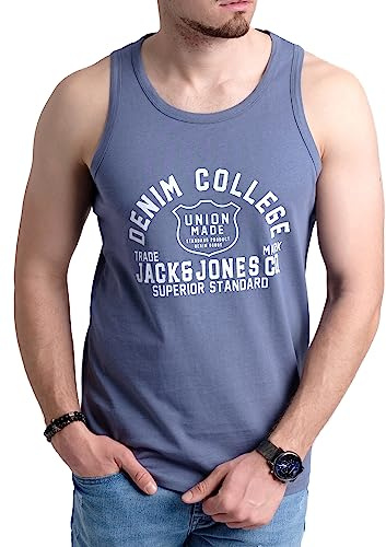 JACK & JONES Herren Tank-Tops Vielfältige Prints | Schmale Passform und atmungsaktive Baumwolle (Havka TT Opt 9, XXL)