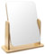 KtbeYTi Miroir de Bureau en Bois 22 x 17 cm Miroir de Maquillage Rotation à 360 Degrés, Miroir Rectangulaire Debout, pour Coiffeuse, Salle de Bain