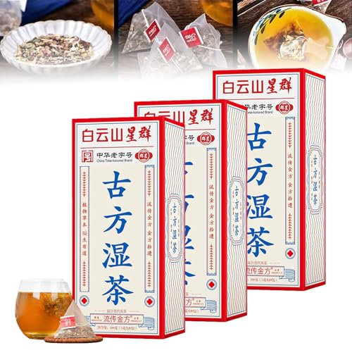 Caduola 29 gusti di tè dalla formula antica, tisana cinese per il fegato, tè salutare per la cura del fegato, tè per la cura del fegato, tè dimagrante per la rimozione dell'umidità (3 Box)