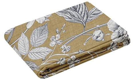 STOF - Housse de Couette - Taille 240x220 cm - Qualité Percale de Coton - 100% Coton certifié Oeko-Tex - Dorée - Jaune - Modèle Jacinthe - Linge de lit - Lit Double - 2 Personnes - Classique - Charme