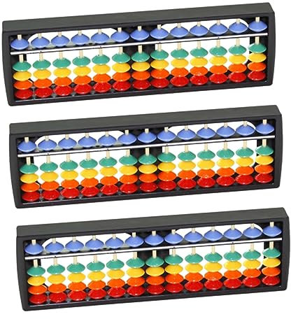 UPKOCH 3 Stück 13 Abakus für Kinder Back to School mitgebsel Schulanfang Abacus Lernspielzeug für Kinder Perlen-Abakus tragbares Rechenwerkzeug arithmetischer Abakus Gondel Student