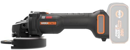 WORX WX814.9 Nitro Brushless Akku-Winkelschleifer 20V – 125mm Scheibendurchmesser – 8600 U/min – leicht & kompakt – 2-Positionen-Zusatzhandgriff – Sicherer Rückschlagschutz – ohne Akku & Ladegerät