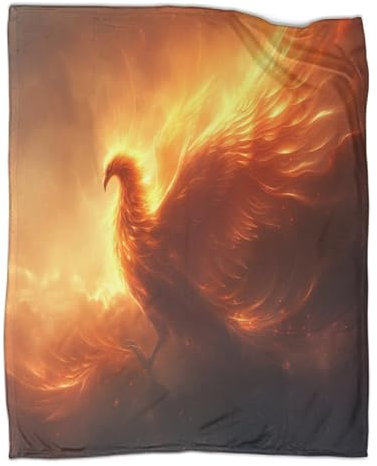 Phönix Kuscheldecke 80x90inch(200x230cm),weich & Warm,extra Flauschig Als Sofadecke Firebird Wohndecke Yogadecke Tagesdecke,Plüsch Sofaüberwurf