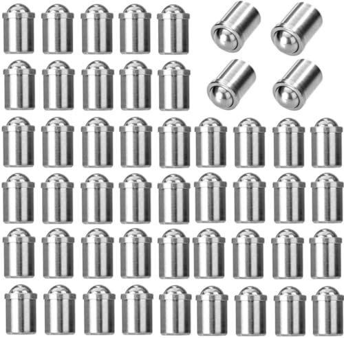 Treer 50-Pcs Ball spring plungers made of 303 Stainless steel,Ball Point Spring Plunger,Spring Ball Bearing Door Catch,Fit Ball Point Spring Smooth Plunger (D3x4)