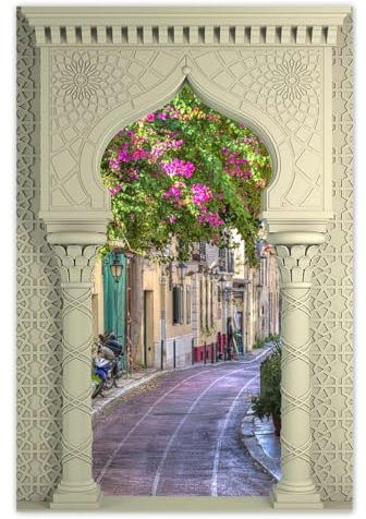Wandtattoo, Dekoration, Fotoaufkleber, 80 x 120 cm, Griechische Straße von Plaka Nr. H900M_WJNS1C