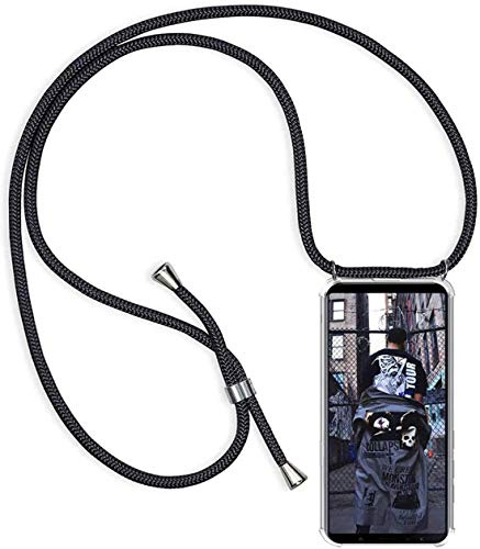 HomiTunky Custodia per Cellulare Girocollo per Realme C63 / Realme C61 Tracolla - Collana/Necklace Cordoncino,Practical Stylish Trasparente Silicone TPU Flessibile Antiurto Protettivo Cover
